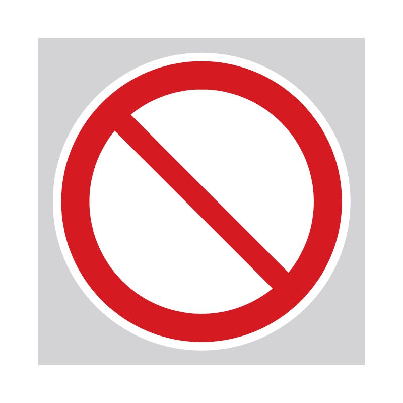 Autocollant Panneau Interdiction G n rale ISO7010 P001 Zone 