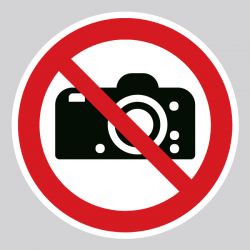 Autocollant Panneau interdiction de photographier - ISO7010 - P029