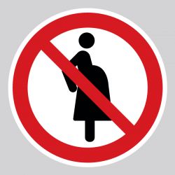 Autocollant Panneau interdit aux femmes enceintes - ISO7010 - P042