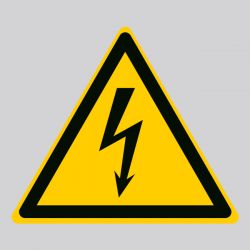 Autocollant Panneau danger électricité - ISO7010 - W012