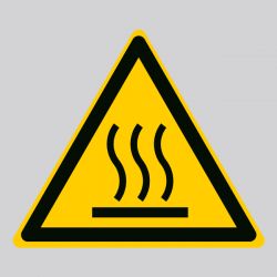 Autocollant Panneau danger surface chaude - ISO7010 - W017