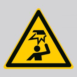 Autocollant Panneau danger obstacle en hauteur - ISO7010 - W020