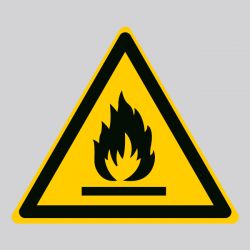 Autocollant Panneau danger matières inflammables - ISO7010 - W021