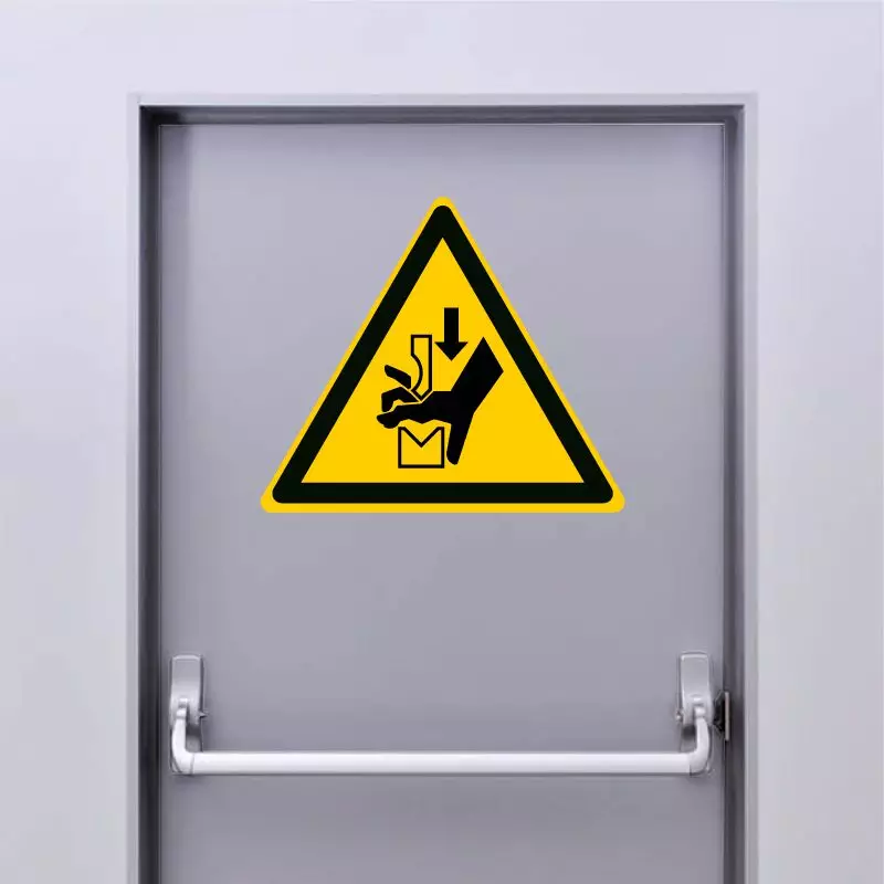 Autocollant Panneau danger écrasement de la main - ISO7010 - W030 Autocollant Panneau danger écrasement de la main - ISO7010 - W030