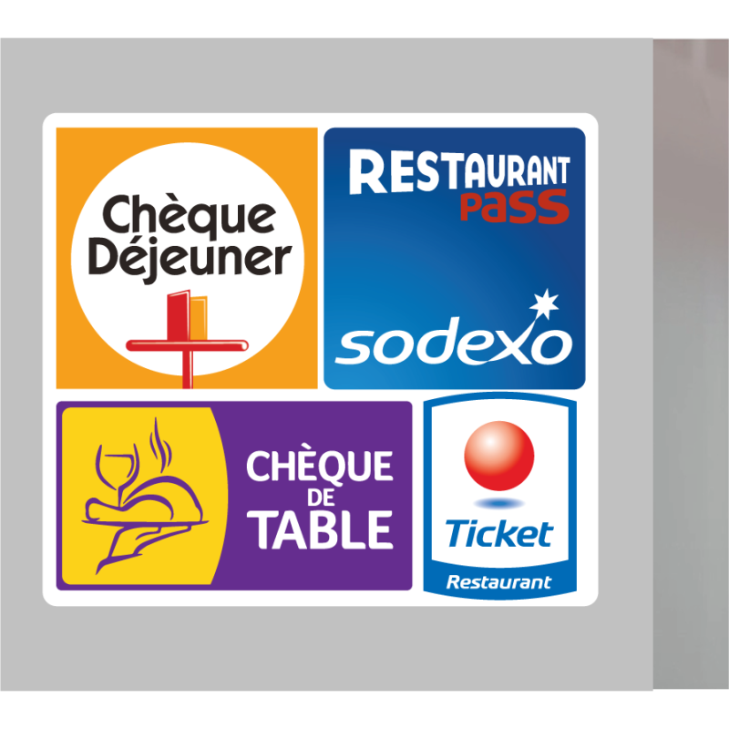 Autocollant Ticket Restaurant Zone Signaletique