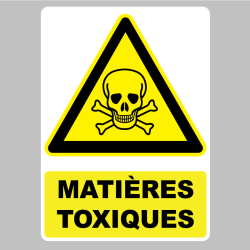 Autocollant Danger matières toxiques
