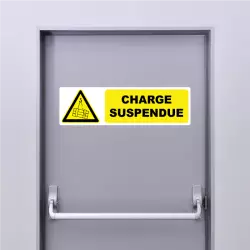 Autocollant Panneau Charge Suspendue