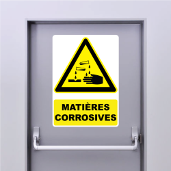 Sticker Pictogramme Matières Corrosives