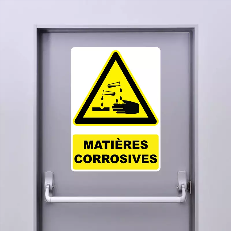 Sticker Pictogramme Matières Corrosives Sticker Pictogramme Matières Corrosives