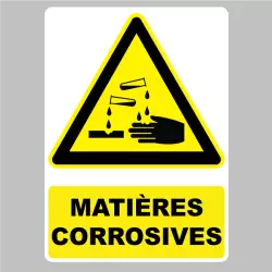 Autocollant Pictogramme Matières Corrosives