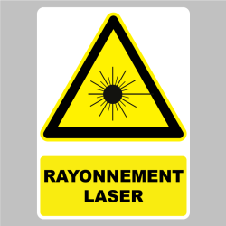 Autocollant Panneau Rayonnement Laser