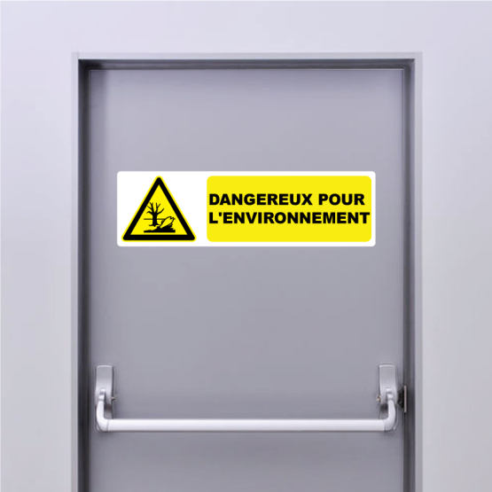 Autocollant Panneau dangereux pour l'environnement | Zone Signaletique