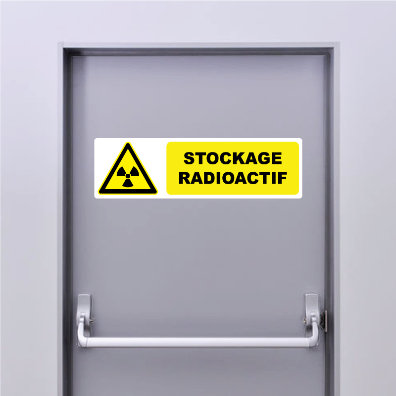 Sticker Pictogramme Danger Stockage Radioactif