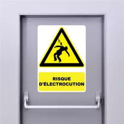 Sticker Panneau risque d'électrocution