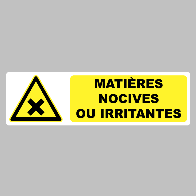 Autocollant Pictogramme Matières nocives ou irritantes Zone Signaletique