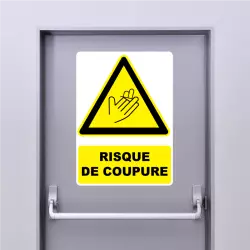 Sticker Panneau Risque de coupure