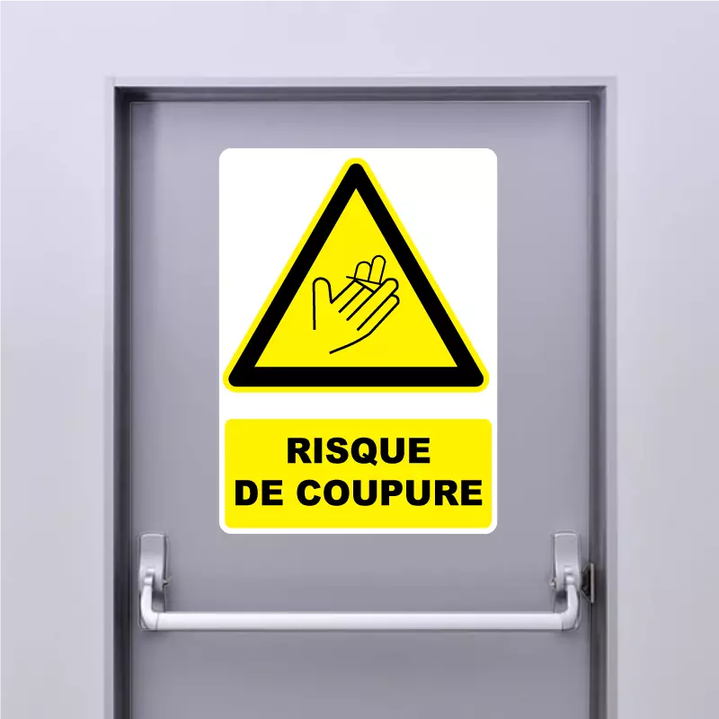 Sticker Panneau Risque de coupure Sticker Panneau Risque de coupure