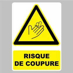 Autocollant Panneau Risque de coupure