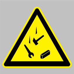 Autocollant Danger Chute d'outils