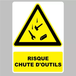 Autocollant Pictogramme risque Chute d'outils