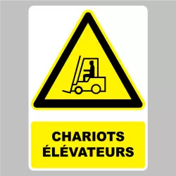 Autocollant Pictogramme Chariots élévateurs