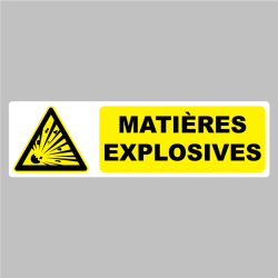 Sticker Panneau Matières explosives
