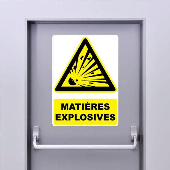 Autocollant Pictogramme Mati Res Explosives Zone Signaletique