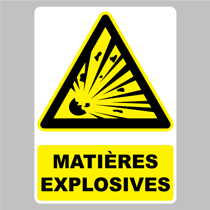 Stickers Autocollants "Matières Explosives" 7,5x7,5 Cm - Sécurité - Intérieur/Extérieur - Neuf