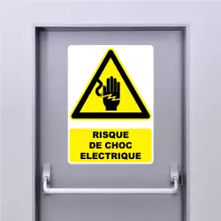 Sticker Panneau Risque De Choc Electrique