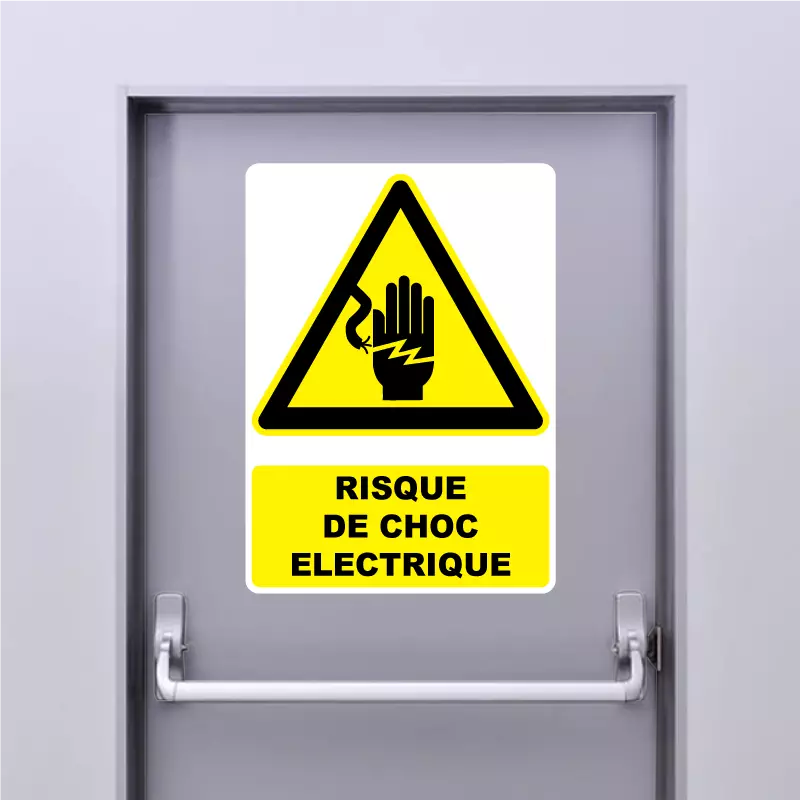 Sticker Panneau Risque De Choc Electrique Sticker Panneau Risque De Choc Electrique