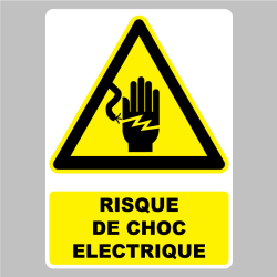 Sticker Panneau Risque De Choc Electrique