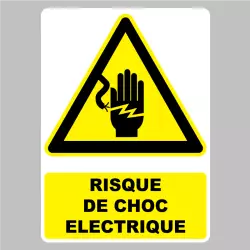 Sticker Panneau Risque De Choc Electrique