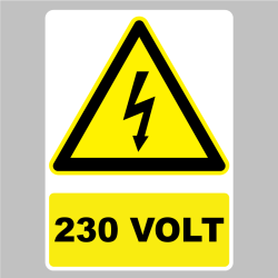 Autocollant Danger Electrique 230 Volt