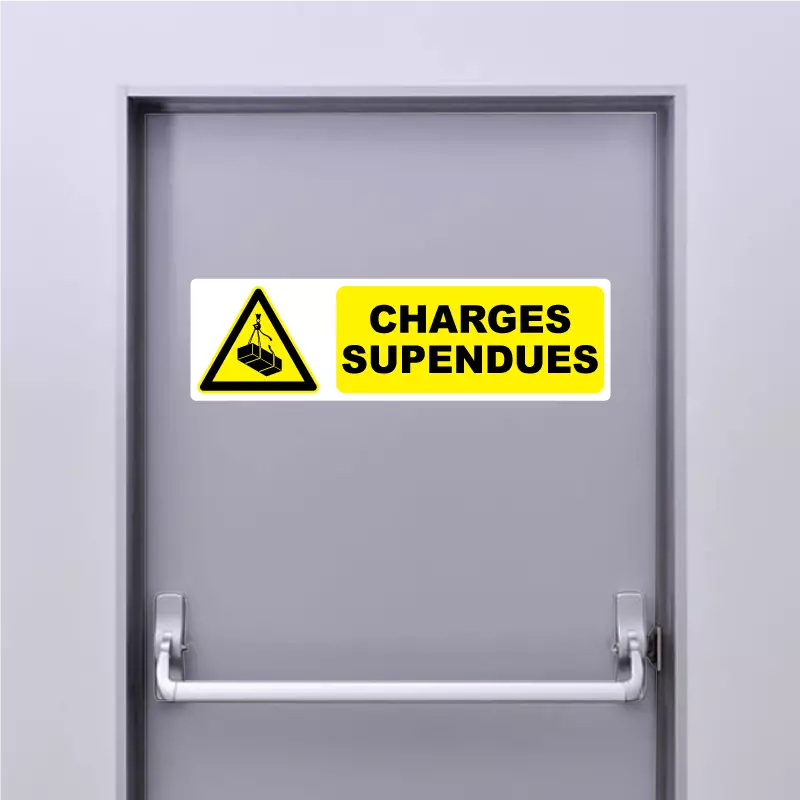 Sticker Pictogramme charges suspendues Sticker Pictogramme charges suspendues