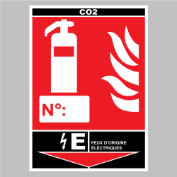sticker Extincteur Classe E - CO2