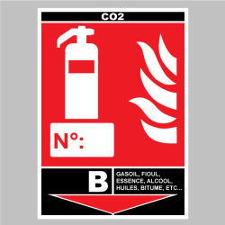 Sticker Extincteur Classe B - CO2