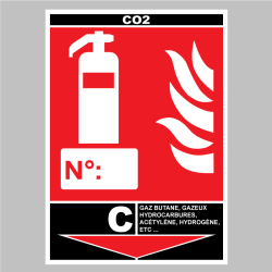 Sticker Extincteur Classe C - CO2