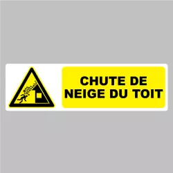 Autocollant Panneau Danger Chute de Neige Du Toit