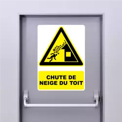 Autocollant Pictogramme Danger Chute de Neige