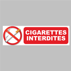 Autocollant Pictogramme Cigarettes interdites