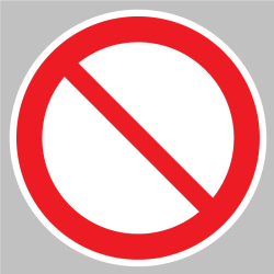 Autocollant interdiction générale