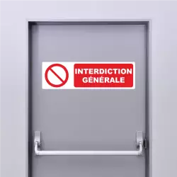 Sticker Pictogramme d'interdiction générale