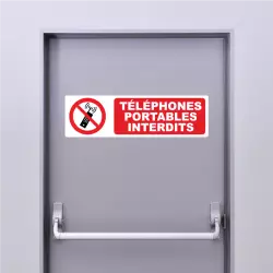 Sticker Panneau téléphones portables interdits