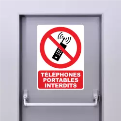 Sticker Pictogramme téléphones portables interdits