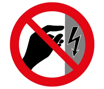 Adhésif Interdiction de toucher risque d'électrocution
