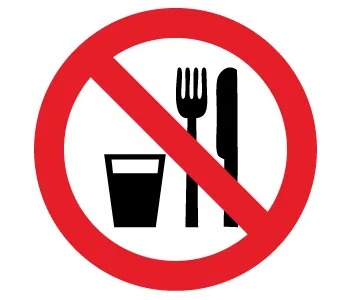 Adhésif interdiction de manger