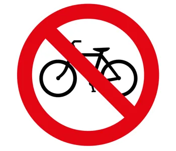 Adhésif Vélos interdit