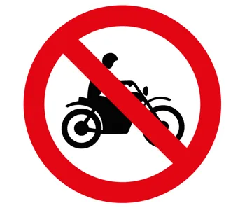 Adhésif Motos interdites