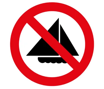 Adhésif navigation à voile interdite