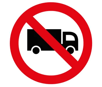 Adhésif Camions interdit
